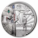 2025 Liberia 2 oz Silver The Great Gatsby (w/ Box & COA)