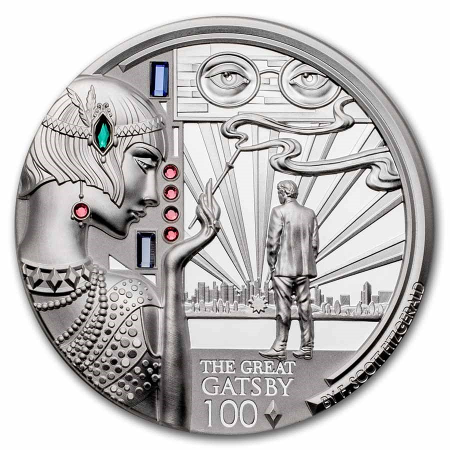 2025 Liberia 2 oz Silver The Great Gatsby (w/ Box & COA)