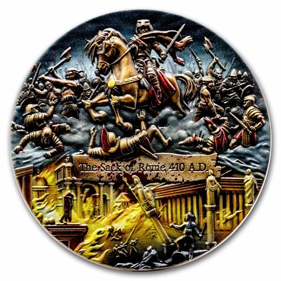 2025 Liberia 2 oz Silver The Sack of Rome (w/ Box & COA) 2025 Liberia 2 oz Silver The Sack of Rome (w/ Box & COA)