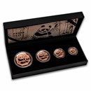 2025 Liberia 5 oz. Copper $1 Giant Panda Fractional Set
