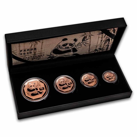 2025 Liberia 5 oz. Copper $1 Giant Panda Fractional Set