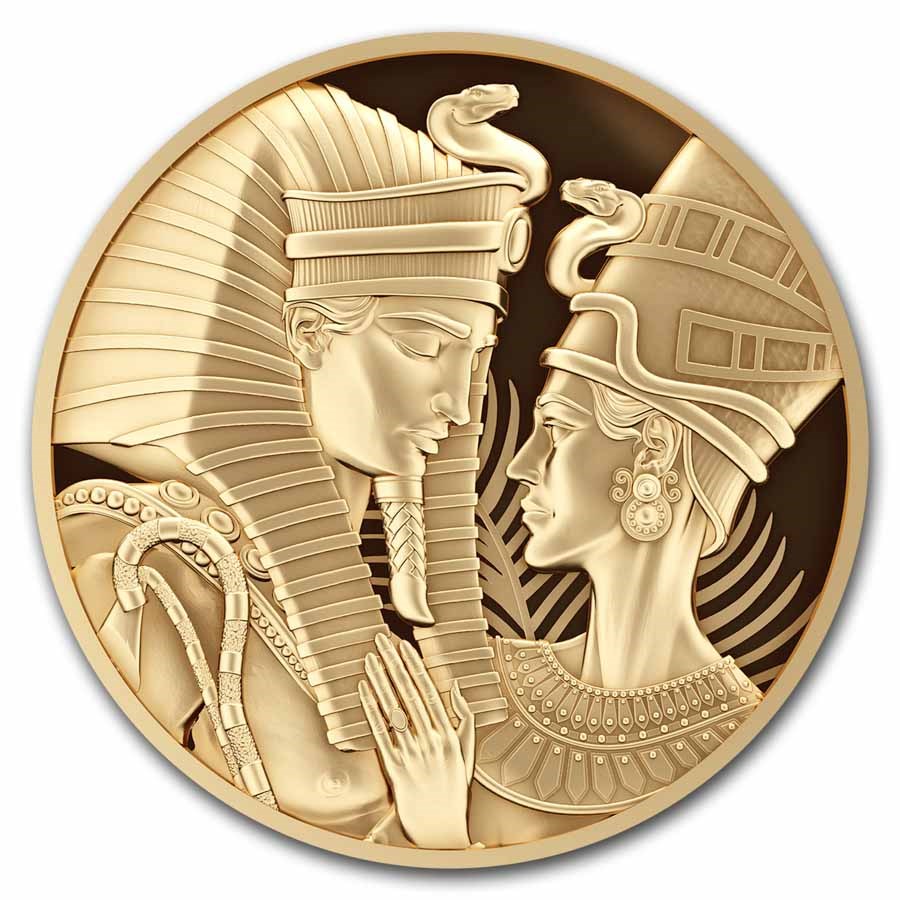 2025 Liberia Amenhotep & Nefertiti 1/4 oz Gold Proof (Box & COA)