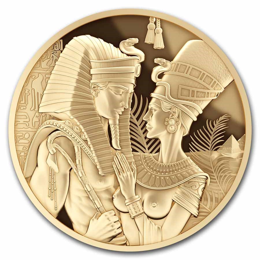 2025 Liberia Amenhotep & Nefertiti 1 oz Gold Proof (Box & COA)