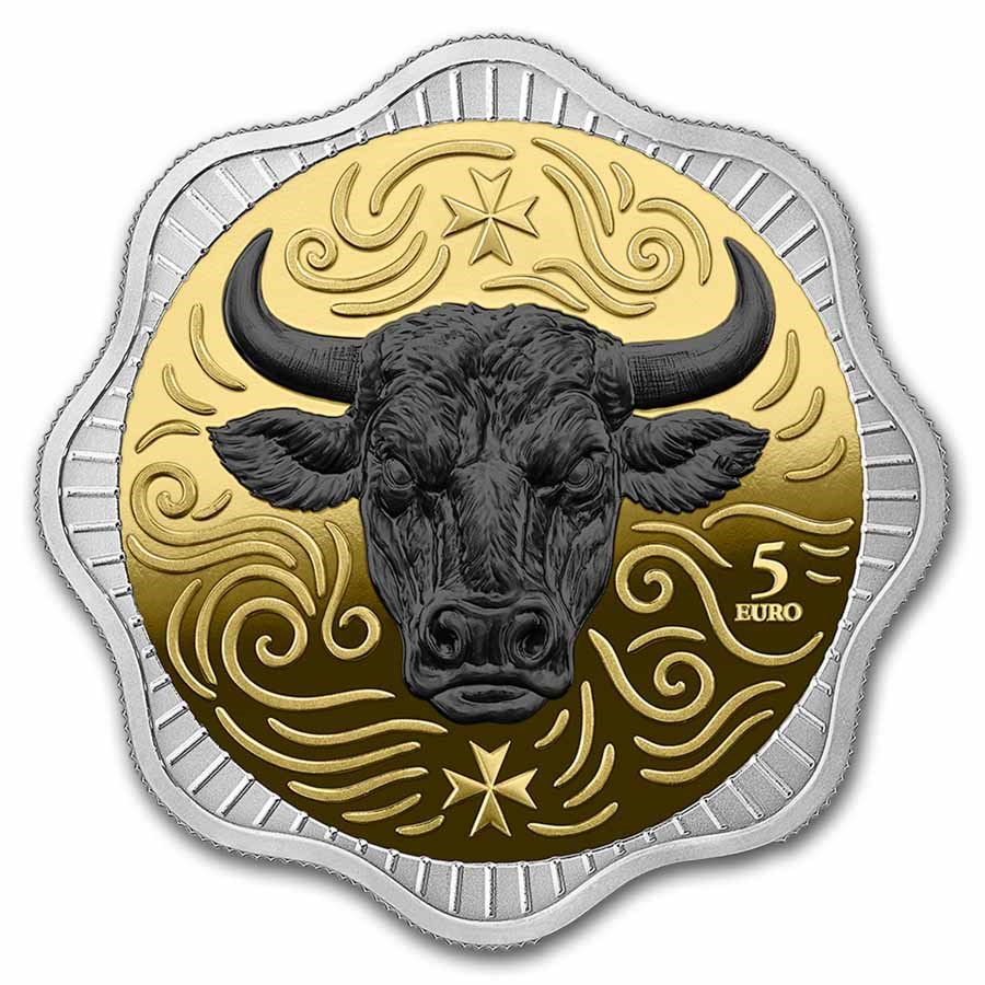 2025 Malta 1 oz Silver Maltese Ox 5 Euro BU Coin w/ Box & COA