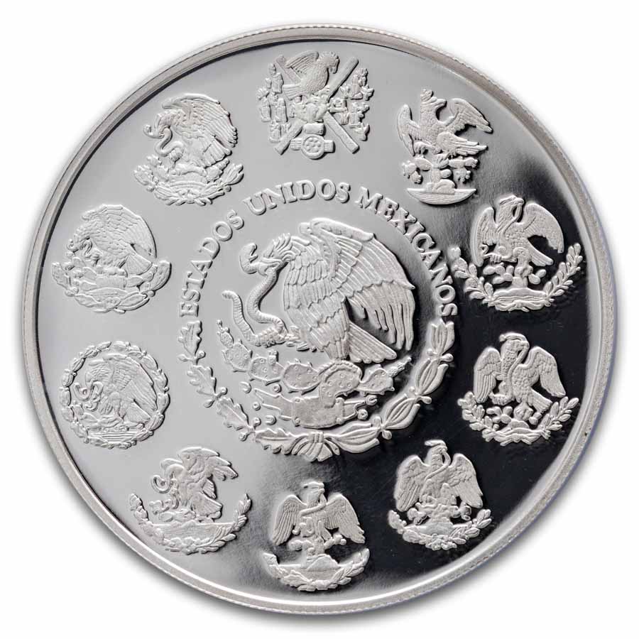 Buy 2025 Mexican 2 oz Silver Banco de Mexico 100th Ann PF-70 | APMEX