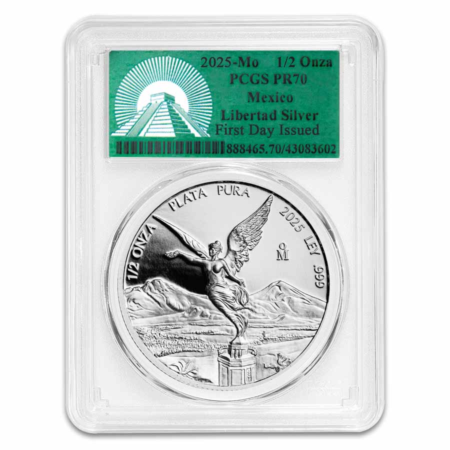 Buy 2025 Mexico 1/2 oz Silver Libertad PR-70 FDI | APMEX