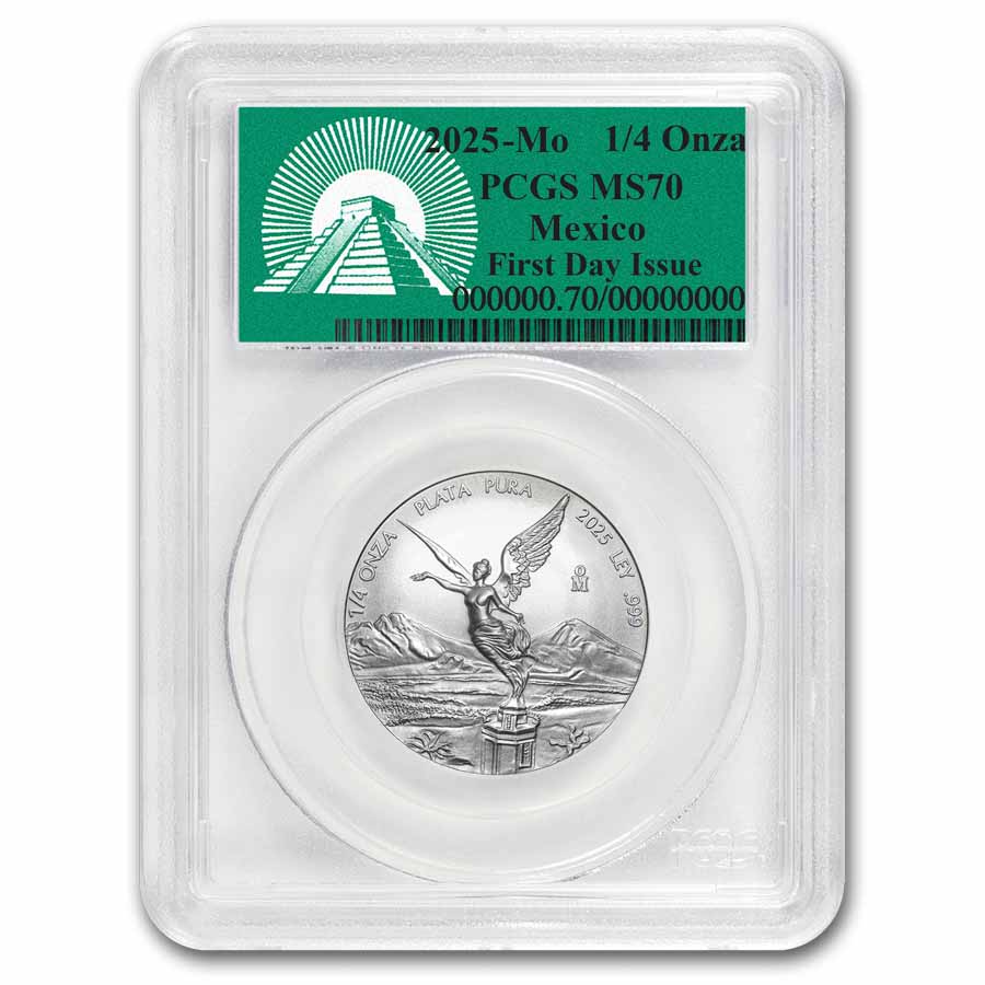 Buy 2025 Mexican 1/4 oz Silver Libertad MS-70 PCGS (FDI) | APMEX
