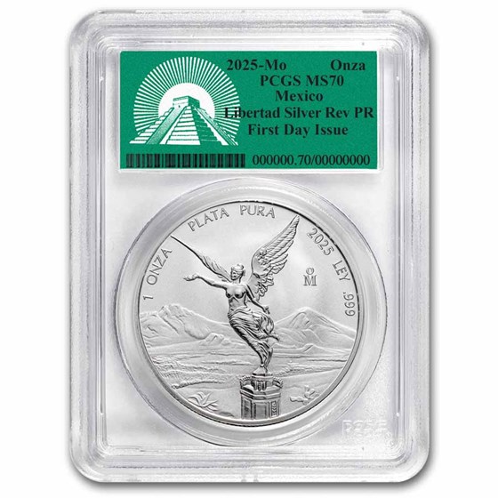2025 Mexico 1 oz Silver Libertad Reverse Proof PR-70 PCGS (FDI) 2025 Mexico 1 oz Silver Libertad Reverse Proof PR-70 PCGS (FDI)
