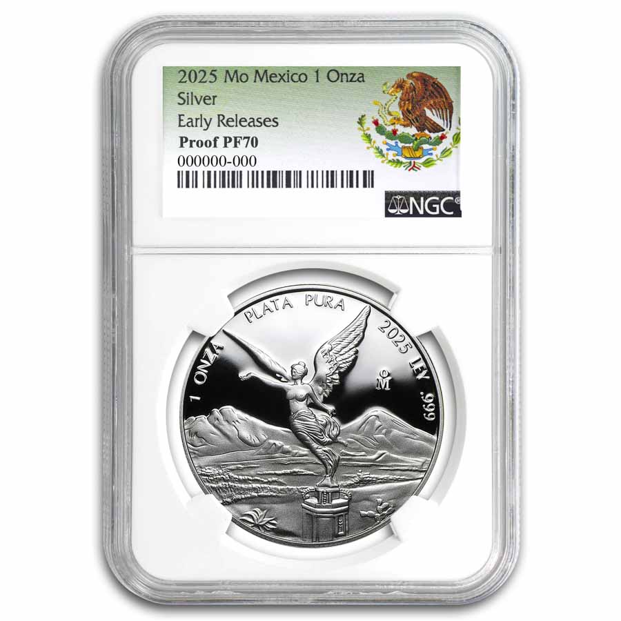 Buy 2025 Mexican 1 oz Silver Proof Libertad PF-70 NGC | APMEX