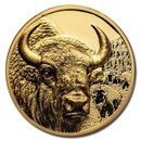 2025 Mongolia 1 oz Gold Proof Wild Mongolia Bison (Box & COA)