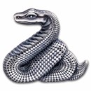 2025 Mongolia 1 oz Silver Antique Lunar Nimble Snake Shaped Coin
