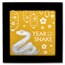 2025 Mongolia 1 oz Silver Gilded Lunar Nimble Snake Shaped Coin