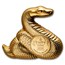 2025 Mongolia 1 oz Silver Gilded Lunar Nimble Snake Shaped Coin