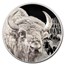 2025 Mongolia 1 oz Silver Wild Mongolia Bison PR-70 PCGS FDI