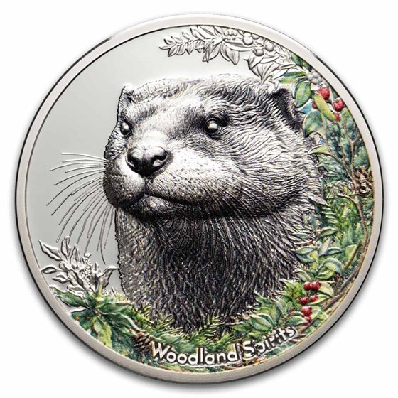 2025 Mongolia 1 oz Silver Woodland Spirits: Otter (with COA) 2025 Mongolia 1 oz Silver Woodland Spirits: Otter (with COA)