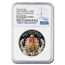 2025 Mongolia 2 oz AG Faberge Lilies of the Valley PF-70 NGC FR