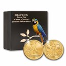 2025 Netherlands 1 oz Proof Gold Parrot Duit (w/ Box/COA)