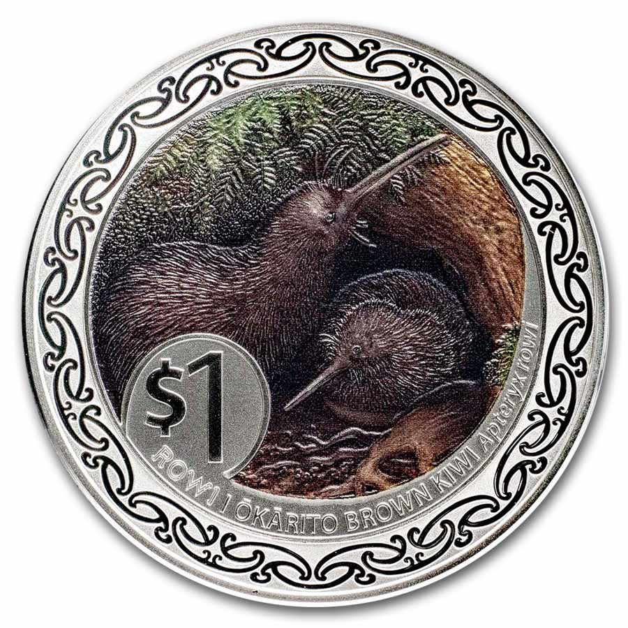 2025 New Zealand 1 oz Silver Proof Rowi Kiwi (w/ Box & COA)