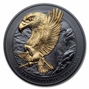 2025 New Zealand 2 oz Silver Black Proof Haast's Eagle