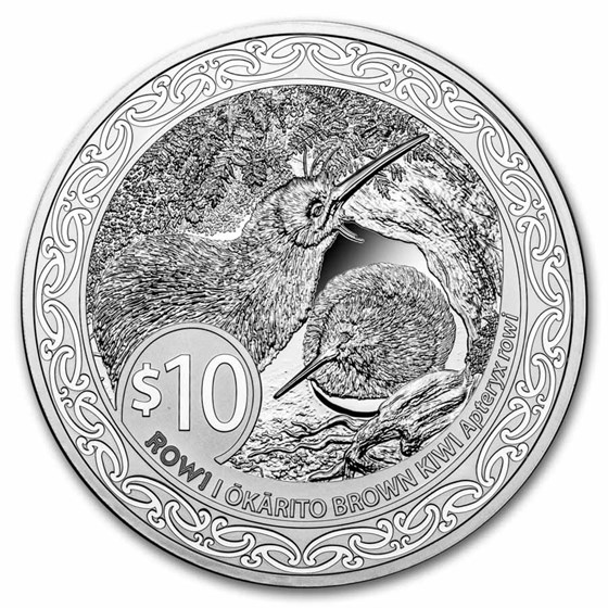 2025 New Zealand 5 oz Silver Proof Rowi Kiwi (w/ Box & COA)