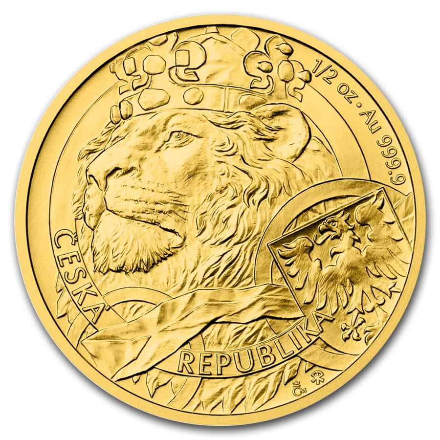 2025 Niue 1/2 oz Gold Czech Lion BU