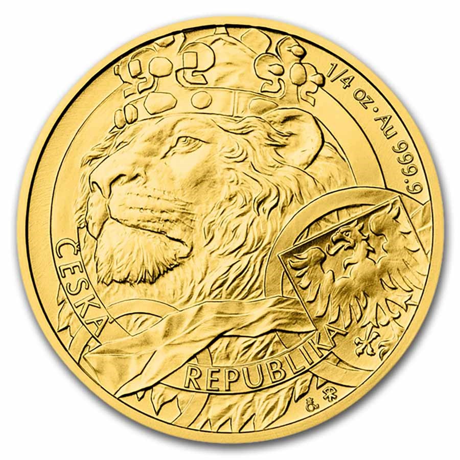 2025 Niue 1/4 oz Gold Czech Lion BU