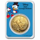 2025 Niue 1 oz Gold $250 Disney's Scrooge McDuck in TEP