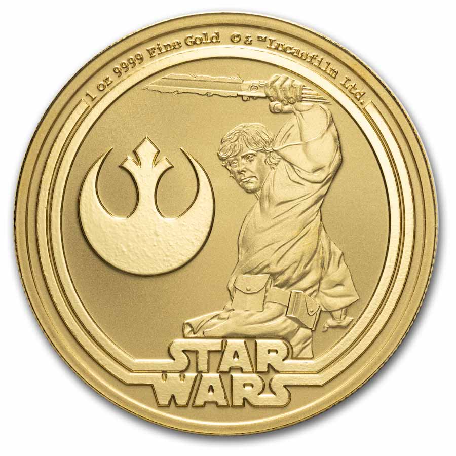 2025 Niue 1 oz Gold $250 Star Wars: Luke Skywalker Bullion Coin | eBay