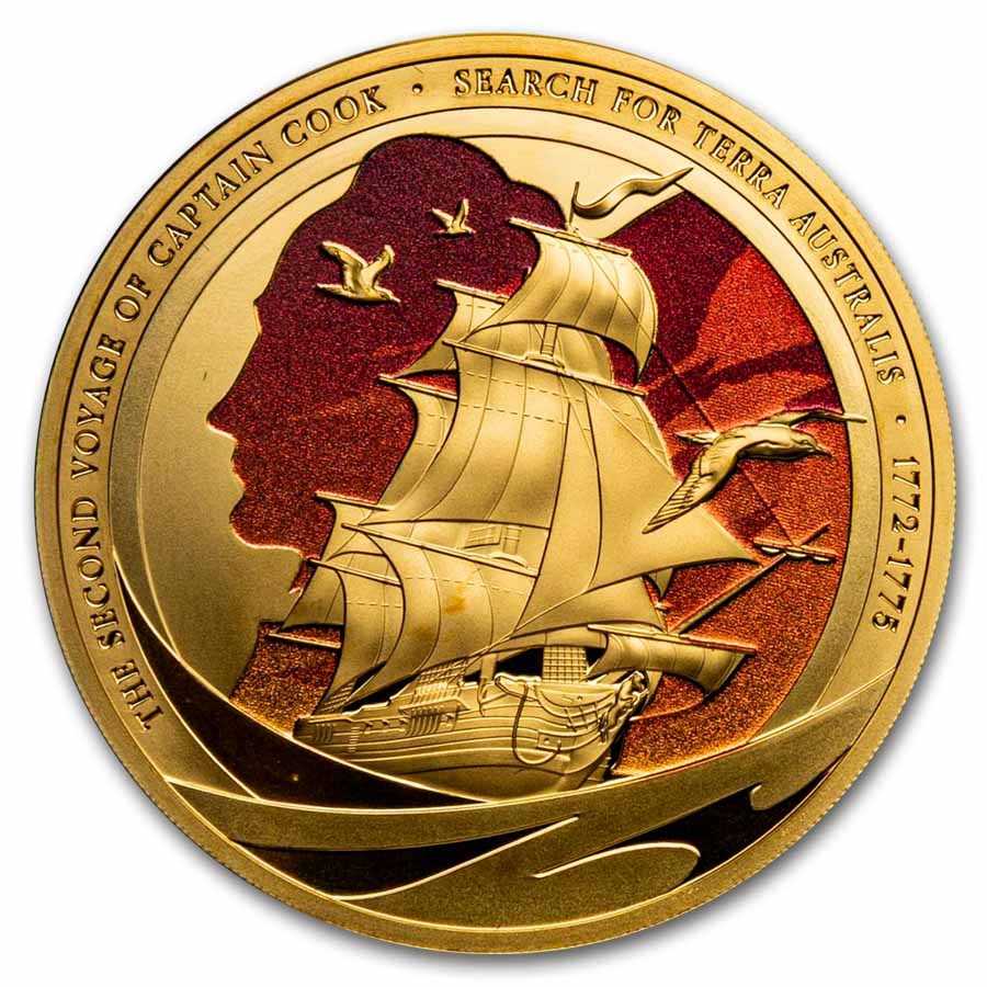 2025 Niue 1 oz Gold Captain Cook The Search for Terra Australis