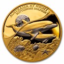 2025 Niue 1 oz Gold Proof Australia at Night (Bottlenose Dolphin)
