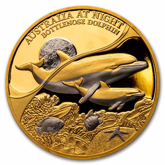 2025 Niue 1 oz Gold Proof Australia at Night (Bottlenose Dolphin) 2025 Niue 1 oz Gold Proof Australia at Night (Bottlenose Dolphin)