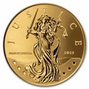 2025 Niue 1 oz Gold Proof-Like Lady Justice Coin