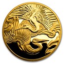 2025 Niue 1 oz Gold Proof Proof Harmony & Longevity; Crane