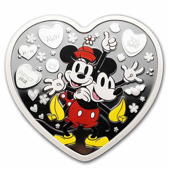 2025 Niue 1 oz Silver $2 Disney - I Love Us Mickey & Minnie 2025 Niue 1 oz Silver $2 Disney - I Love Us Mickey & Minnie