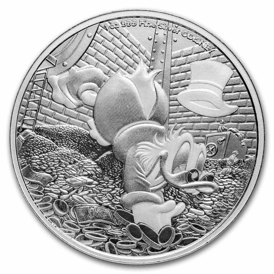 2025 Niue 1 oz Silver $2 Disney's Scrooge McDuck BU