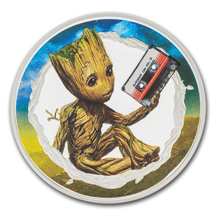 2025 Niue 1 oz Silver $2 Marvel: Groot