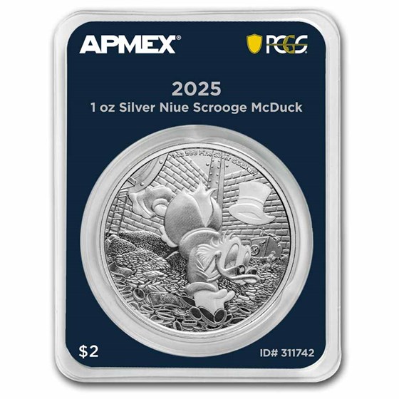 2025 Niue 1 oz Silver $2 Scrooge McDuck (MD® Premier + PCGS FS)