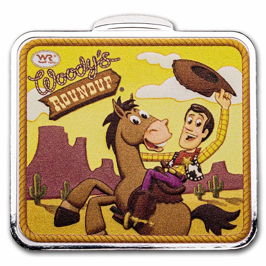 2025 Niue 1 oz Silver $2 Toy Story 2 Woody's Round Up: Bullseye