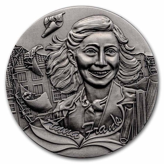 2025 Niue 1 oz Silver Antique Anne Frank (w/ Box & COA)