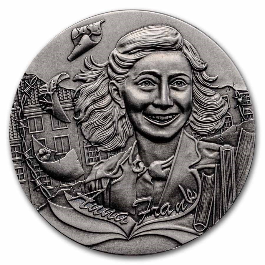 2025 Niue 1 oz Silver Antique Anne Frank (w/ Box & COA)