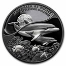 2025 Niue 1 oz Silver Australia at Night (Bottlenose Dolphin)