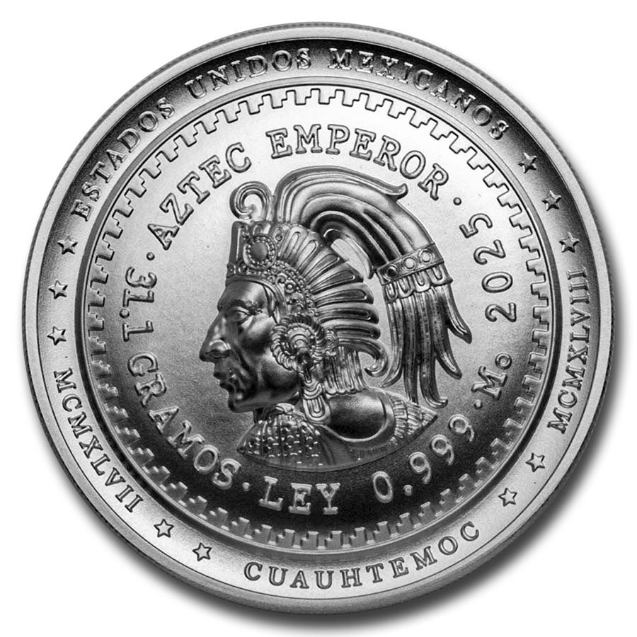 2025 Niue 1 oz Silver Aztec Emperor Cuauhtémoc (w/ Box & COA)
