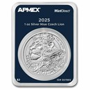 2025 Niue 1 oz Silver Czech Lion (MintDirect® Single)