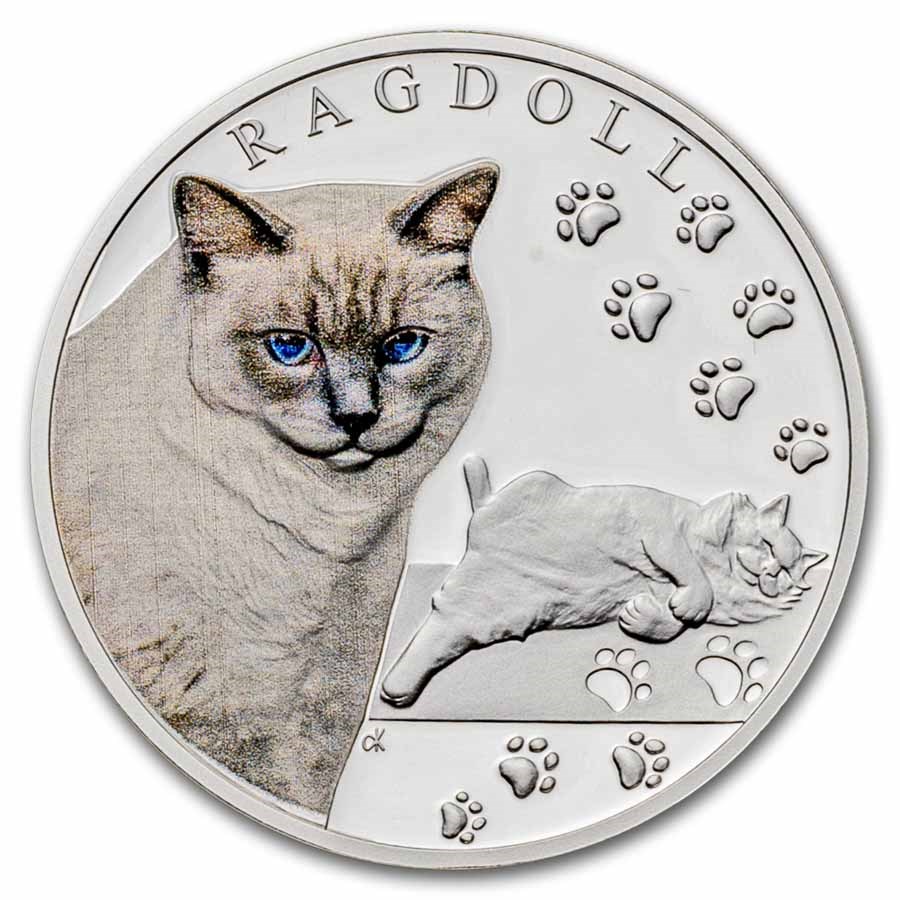 2025 Niue 1 oz Silver Proof Cat Breeds: Ragdoll