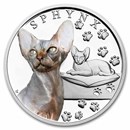 2025 Niue 1 oz Silver Proof Cat Breeds: Sphynx