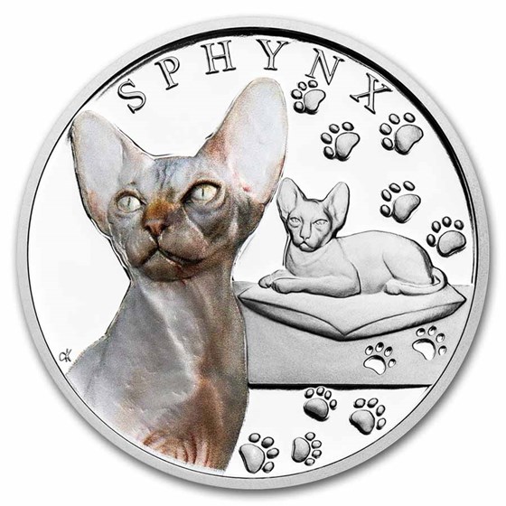 2025 Niue 1 oz Silver Proof Cat Breeds: Sphynx 2025 Niue 1 oz Silver Proof Cat Breeds: Sphynx