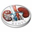 2025 Niue 1 oz Silver Proof Colorized Human Body - Kidneys