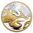 2025 Niue 1 oz Silver Proof Harmony & Longevity; Crane