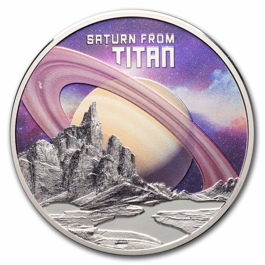 2025 Niue 1 oz Silver Proof Saturn from Titan (w/ Box & COA)