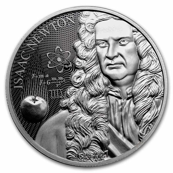 2025 Niue 1 oz Silver Science Explained: Isaac Newton (Box & COA)